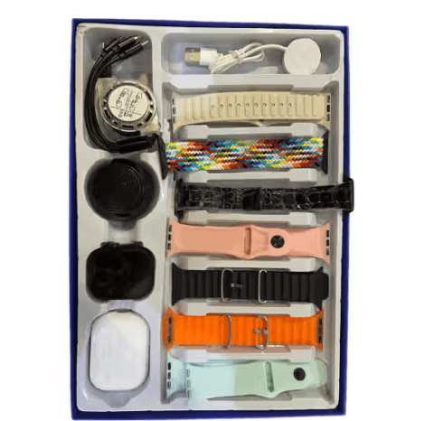 Pack Ultime Smartwatch D93 Ultra 3 – Écran Géant 2.3" + 7 Bracelets + Écouteurs Pro + Enceinte Bluetooth 🔊🔥