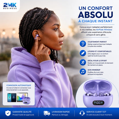 Écouteurs Bluetooth – Écran LED – Autonomie 48h – Livraison Gratuite